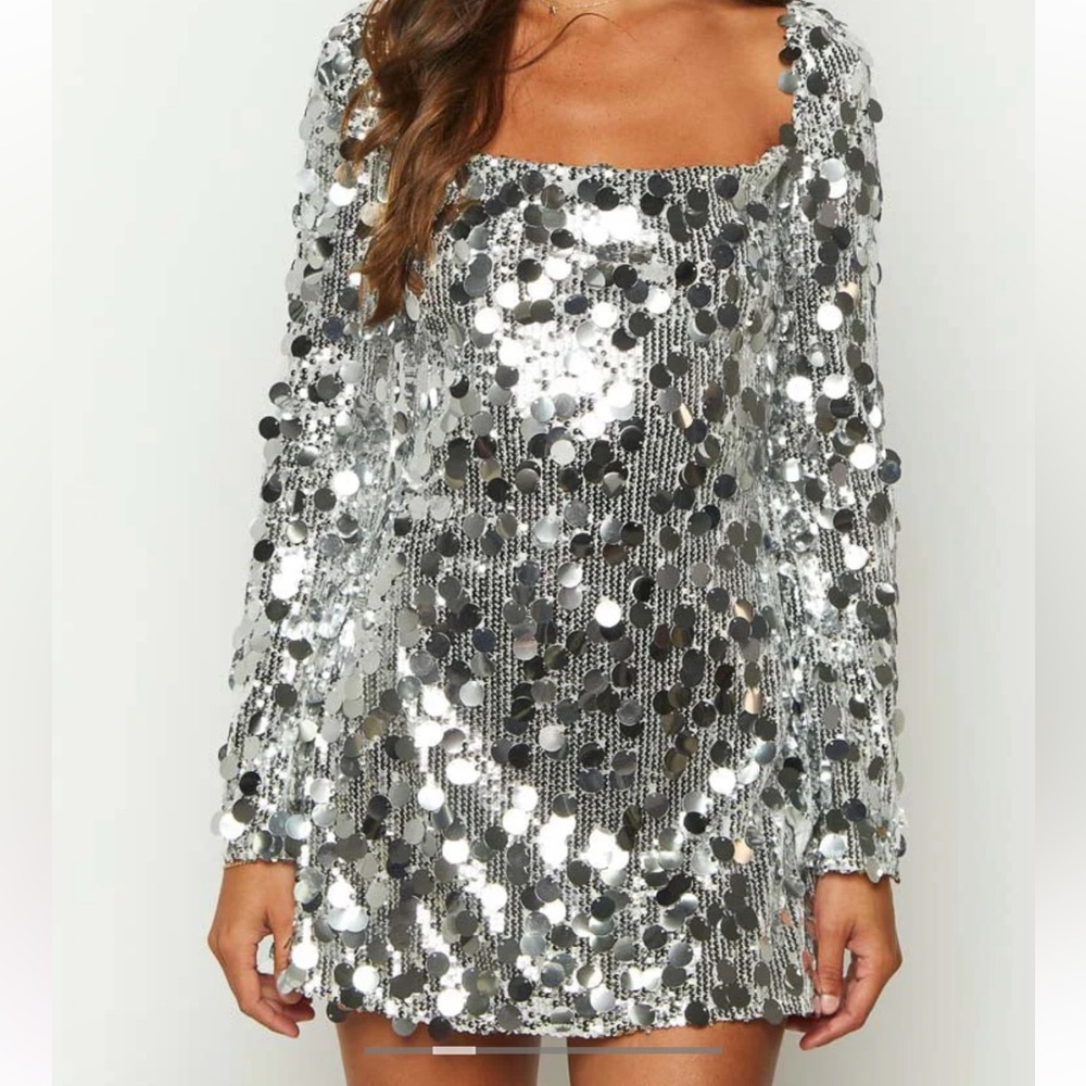 Sequin Silver Dress